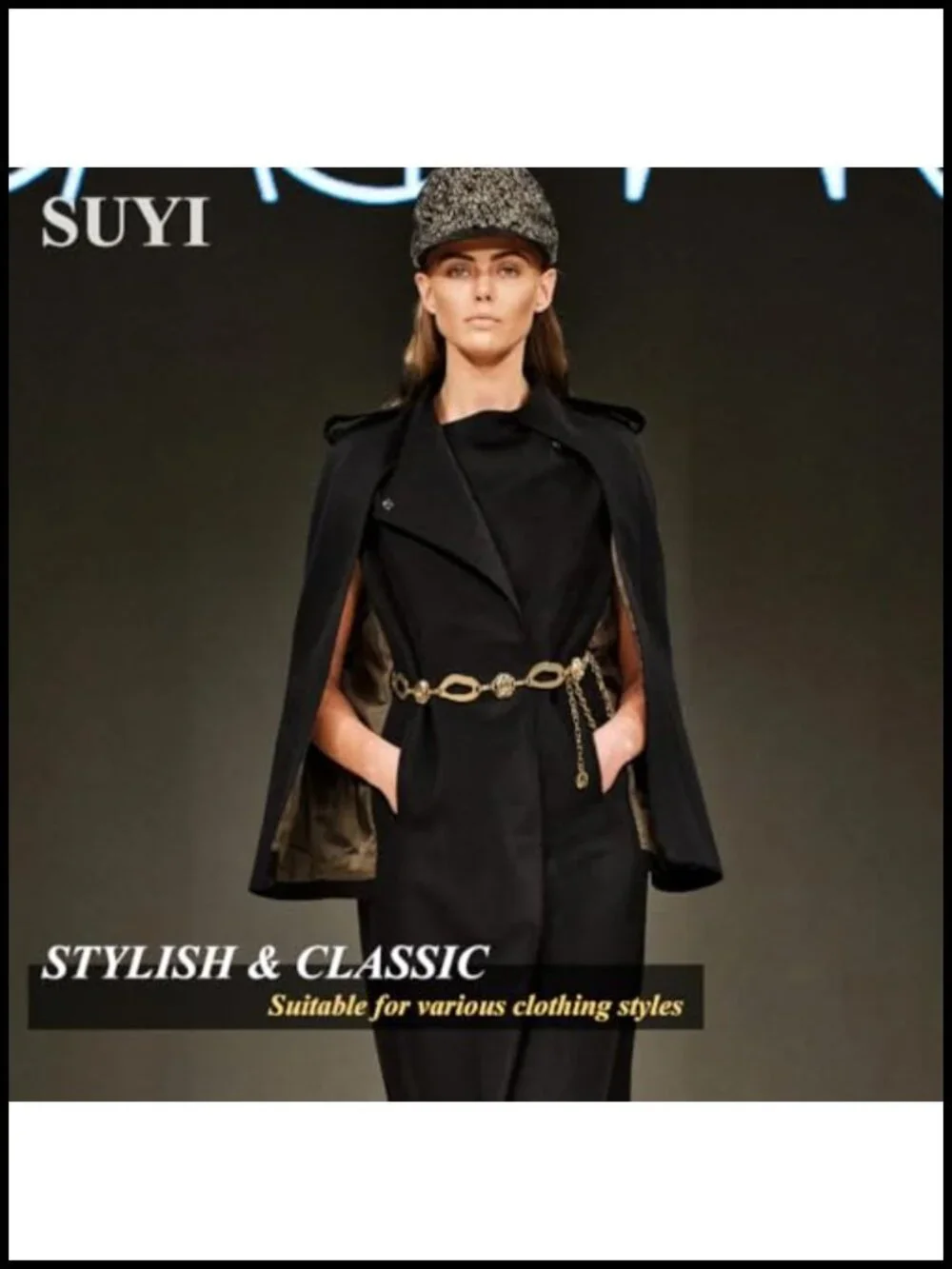 Chunky Gold Waist Chain Belt for Dresses Metal Link Belt Fashion Accessory